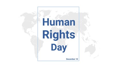 Human Rights Day holiday card. December 10 graphic poster