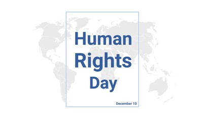 Obraz premium Human Rights Day holiday card. December 10 graphic poster