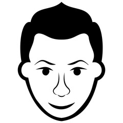 Obraz na płótnie Canvas Adult man avatar line icon 