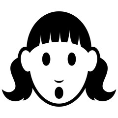 
Young teenager female girl, human avatar 
