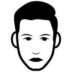 
Male avatar line icon 
