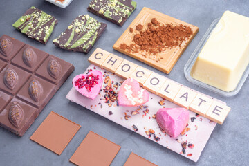 assorted colorful chocolate bar