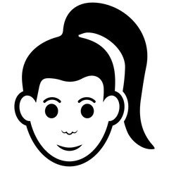 
Young teenager female girl, human avatar 
