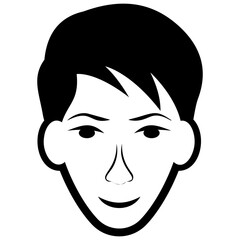 
Male avatar line icon 

