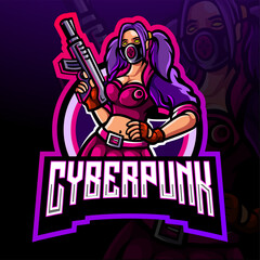 Cyberpunk esport logo mascot design © REYYARTS