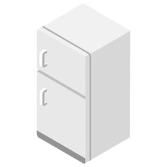 
isometric  icon design of a fridge

