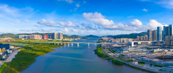 Lianhua bridge connecting Zhuhai and Macao, China