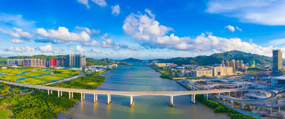 Lianhua bridge connecting Zhuhai and Macao, China