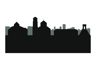 skyline of ancona city in italy