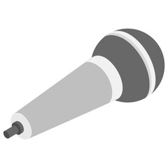 
isometric  icon design of mic
