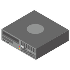 Fototapeta premium CPU isometric icon design 