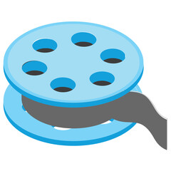 Fototapeta premium Round shaped reels with thread on it denoting bobbins 