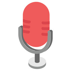 
isometric icon design of mic

