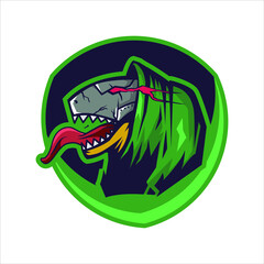 Angry Cyborg Mascot Logo Design 