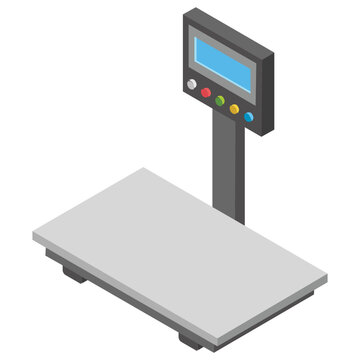 
Measuring Scale, Weight Scale Isometric Icon 
