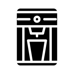 coffee machine glyph icon vector black illustration