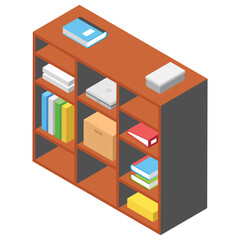 
Side table drawer flat icon design 
