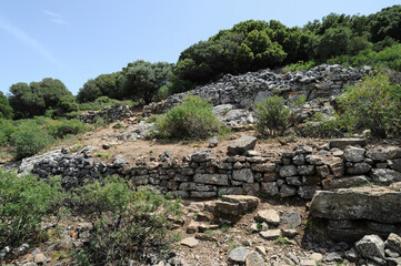 Fototapeta na wymiar Les ruines de Dréros près d'Agios Nikolaos en Crète