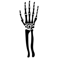 
Solid icon design of hand bones 
