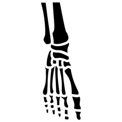 
Solid icon design of hand bones 
