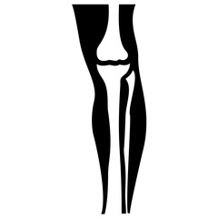 
Leg joint solid icon design 
