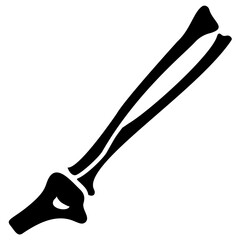 
Leg bone solid icon 
