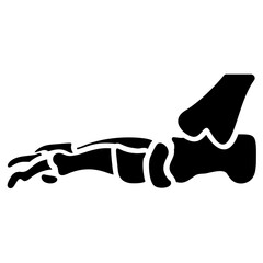 
Foot bones solid icon design 
