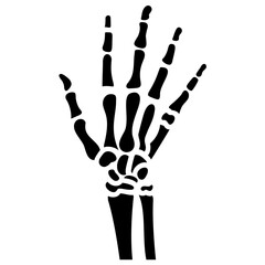 Fototapeta premium Solid icon design of hand bones 