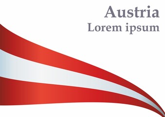 Flag of Austria, Bright, Republic of Austria. colorful vector illustration