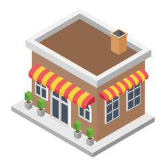 
Flat icon design of shopping store 
