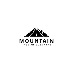 Creative Illustration Simple Mountain landscape sign vintage Logo Design Vector