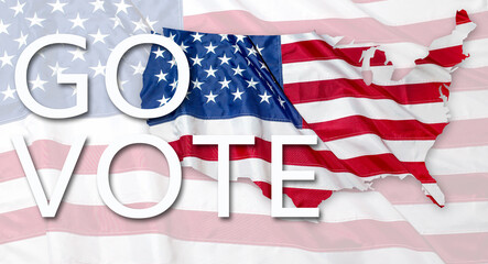 Obraz premium Banner for 2020 presidential election in USA. Vote concept