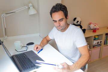 businessman working from home due to covid19 pandemic