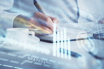 Close up of human hands background and abstract innovative technologies for industries. Multi...