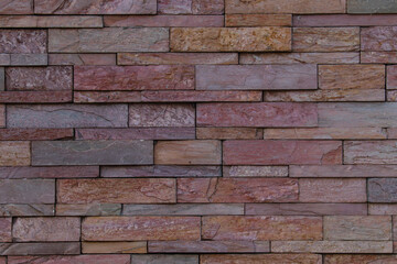 Red Brown Maroon Grey Color Brick Design Seamless Pattern On Wall For Wallpaper Or Background