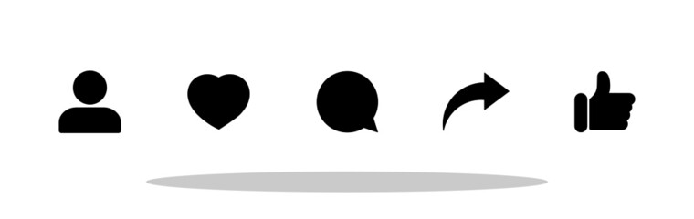 Social media icons in trendy flat style. Online social media symbol sfor your web site design, logo, app, UI Vector EPS 10. 