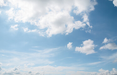 White cloud and blue sky.