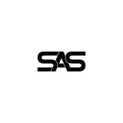 sas letter original monogram logo design