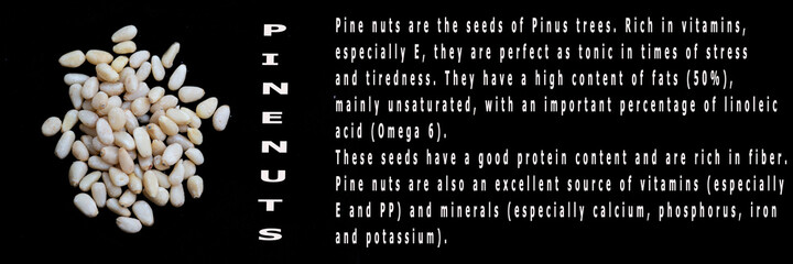 Food card template with product characteristics. Mediterranean diet
