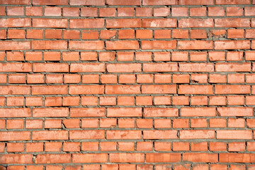 Red brick wall texture grunge background.