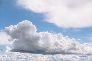 Beautiful clouds in the sky. Floating large clouds