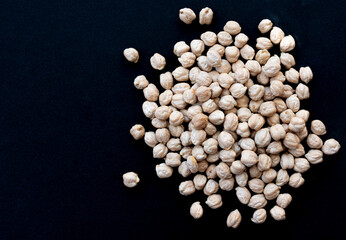 Close up of chickpeas on background