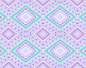Violet Seamless Ethnic Background. Brush Paint 