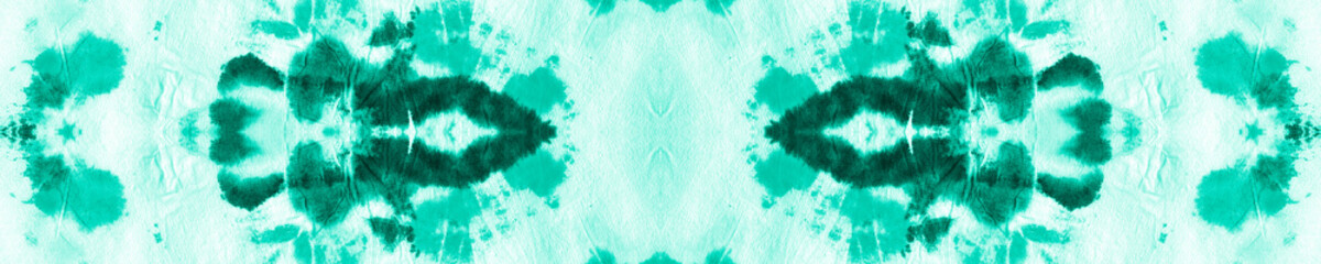 Seamless Blue Tie Dye Batik Print. Aquarelle 