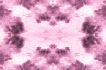 Pink Seamless Tie Dye Print Shibori. Fabric 
