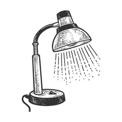 Table lamp sketch raster illustration