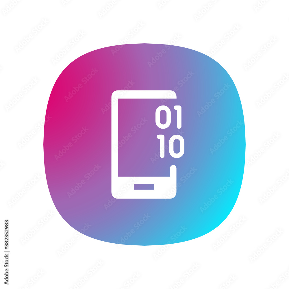 Wall mural mobile app coding - button