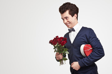 Funny young man ready for date