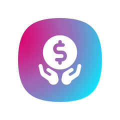 Save Money Dollar - Button