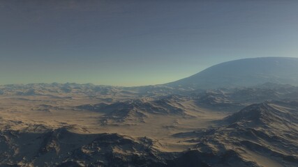 3D Rendered Fantasy Alien Landscape - 3D Illustration